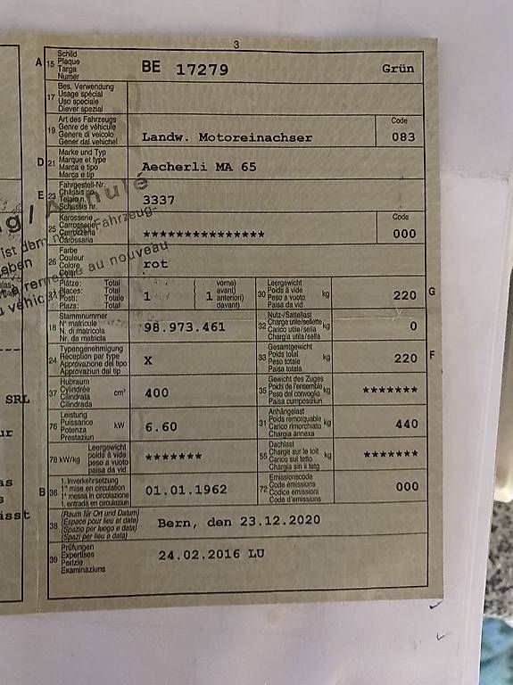 Trattori: Aecherli MA65 – Usato da Günsberg venduto da higa4524 3