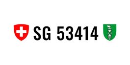 Kontrollschild / Autonummer SG 53414