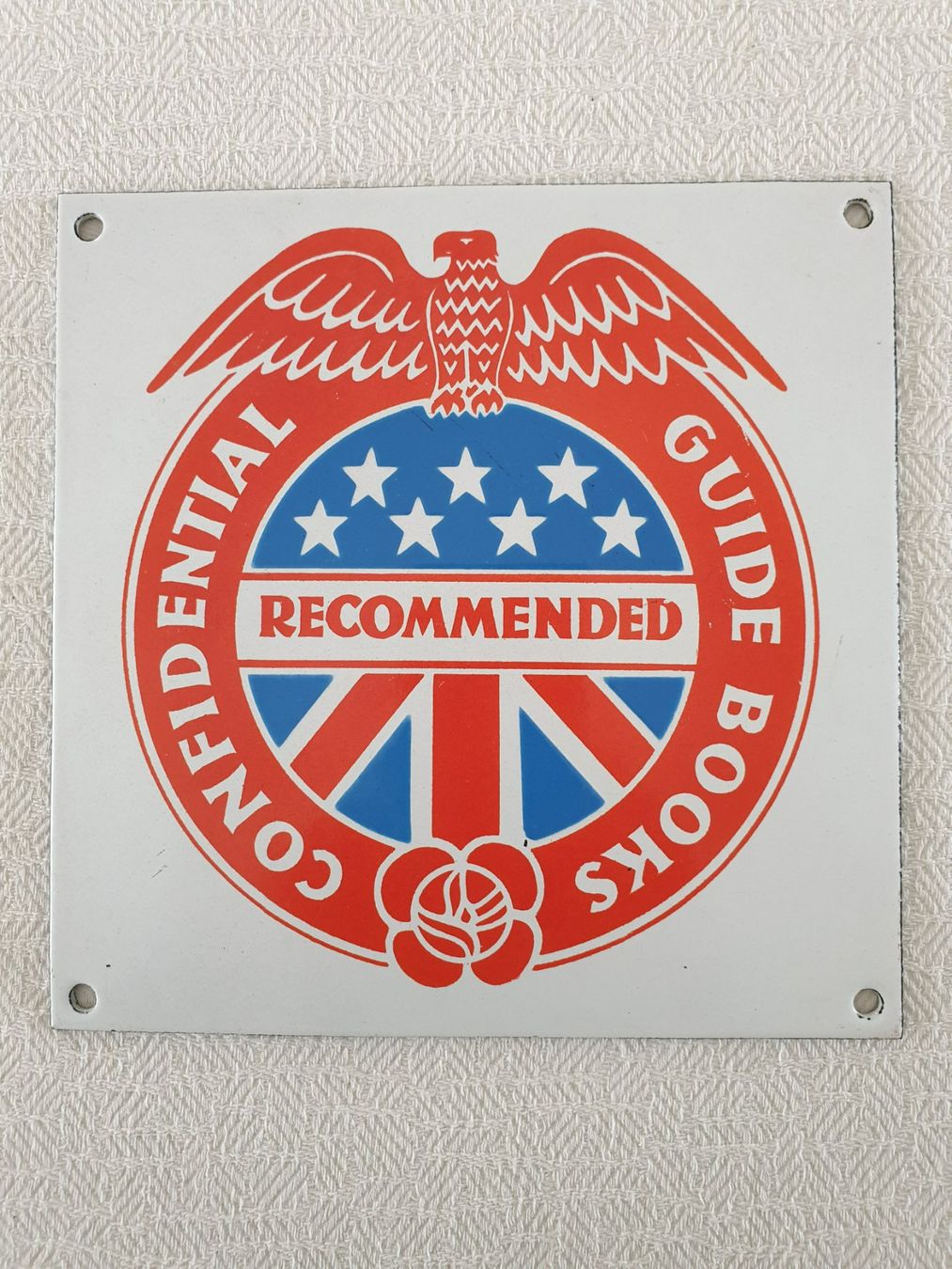 Insegne: Email Schild  RECOMMENDED CONFIDENTIAL GUIDE BOOKS – Usato da Mörschwil venduto da spirspi