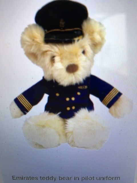 Statuette: EMIRATES AIRLINE  " PILOT BEAR " – Nuovo e nell'imballaggio originale da Hugelshofen venduto da seagull