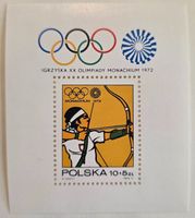 Polen 1972 XX. Olympia Muench. Block MNH postfrisch