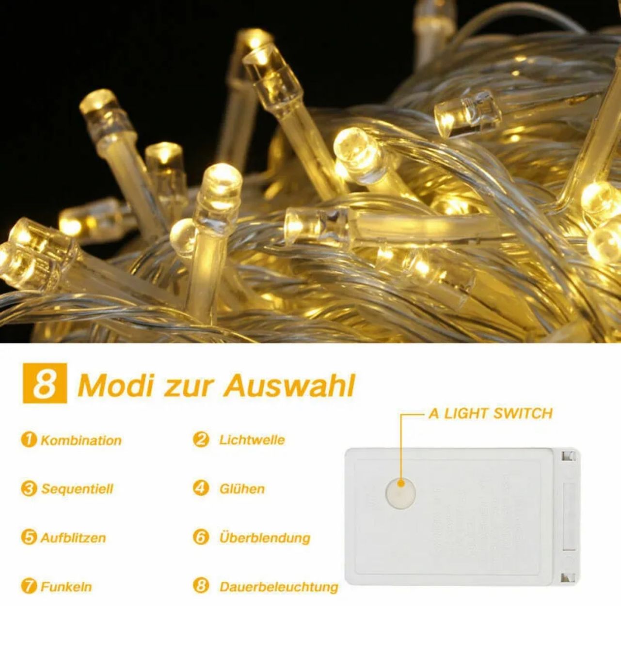 Lichterketten & Leisten: +weihnachtskette 20m Ledkette, Lichterkette warmweiss – Neu und originalverpackt aus Amriswil von JaJa-Express 3