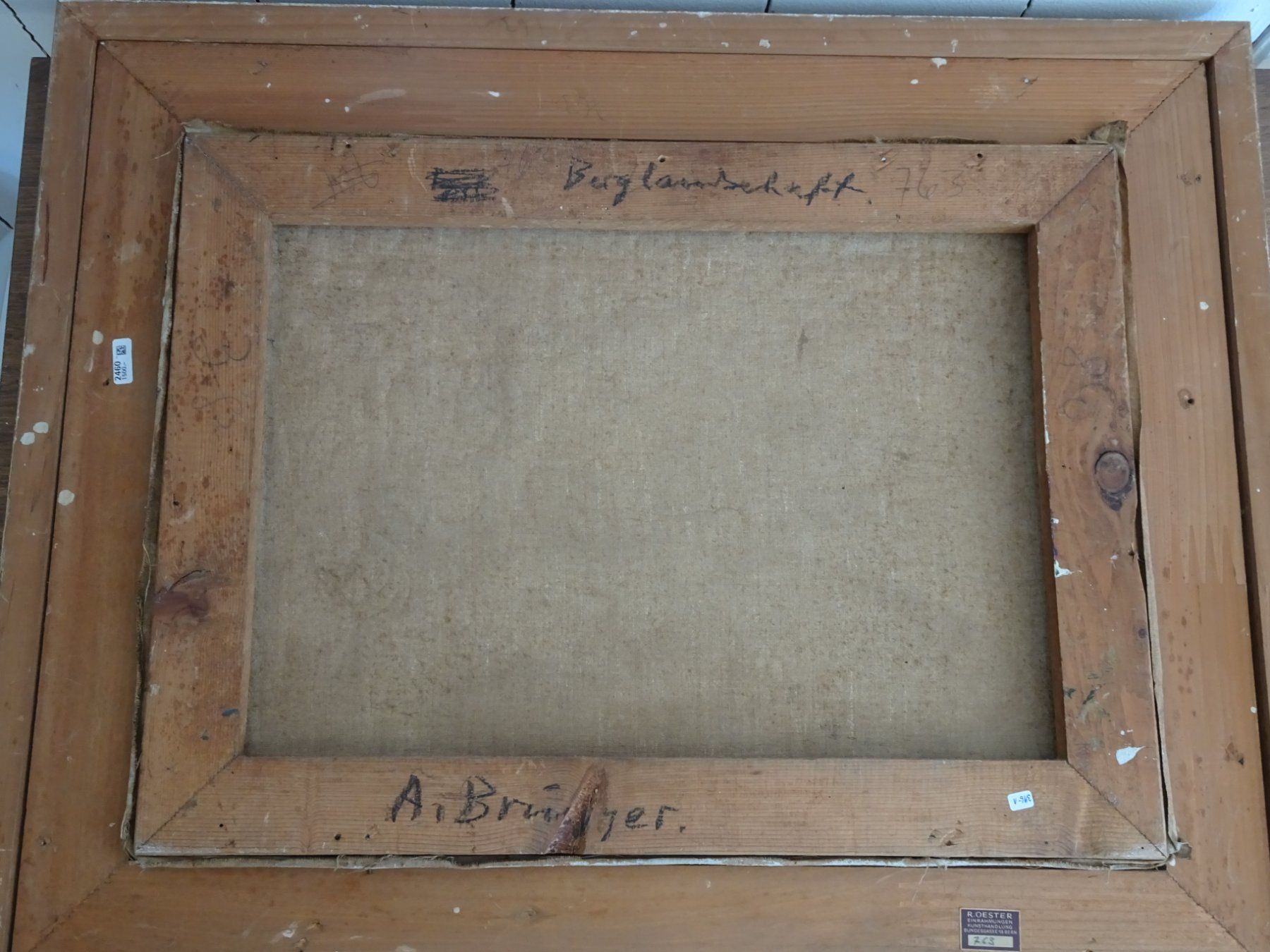 Dipinti: Ölbild Arnold Brügger selten Original Gemälde – Usato da Goldswil b. Interlaken venduto da troedlermarkt-goldsw 8