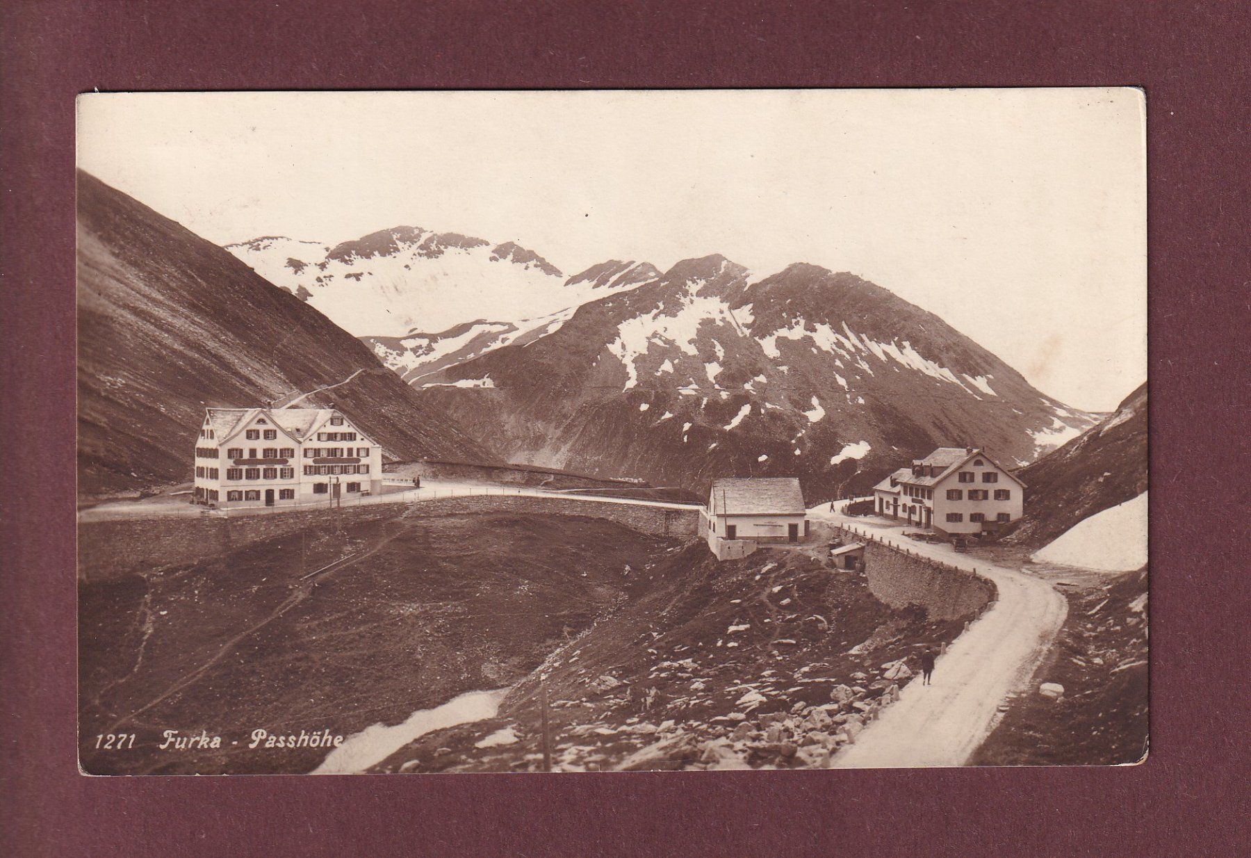 Cartoline postali: FURKA - Passhöhe - 1914 – Usato da Pully venduto da nicecards