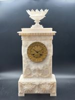 Antike Marmoruhr / Alabaster ?, Kaminuhr, ca. 1880,