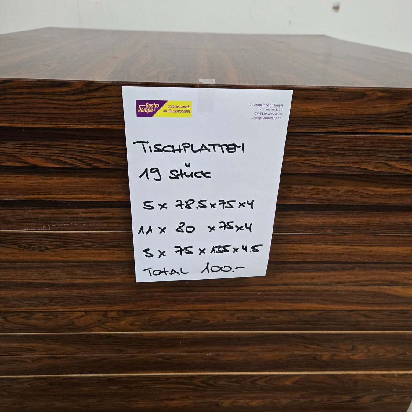 Piatti di portata: Spanplatte mit Kunstharz beschichtet – Usato da Wolhusen venduto da Gastrorampe 4