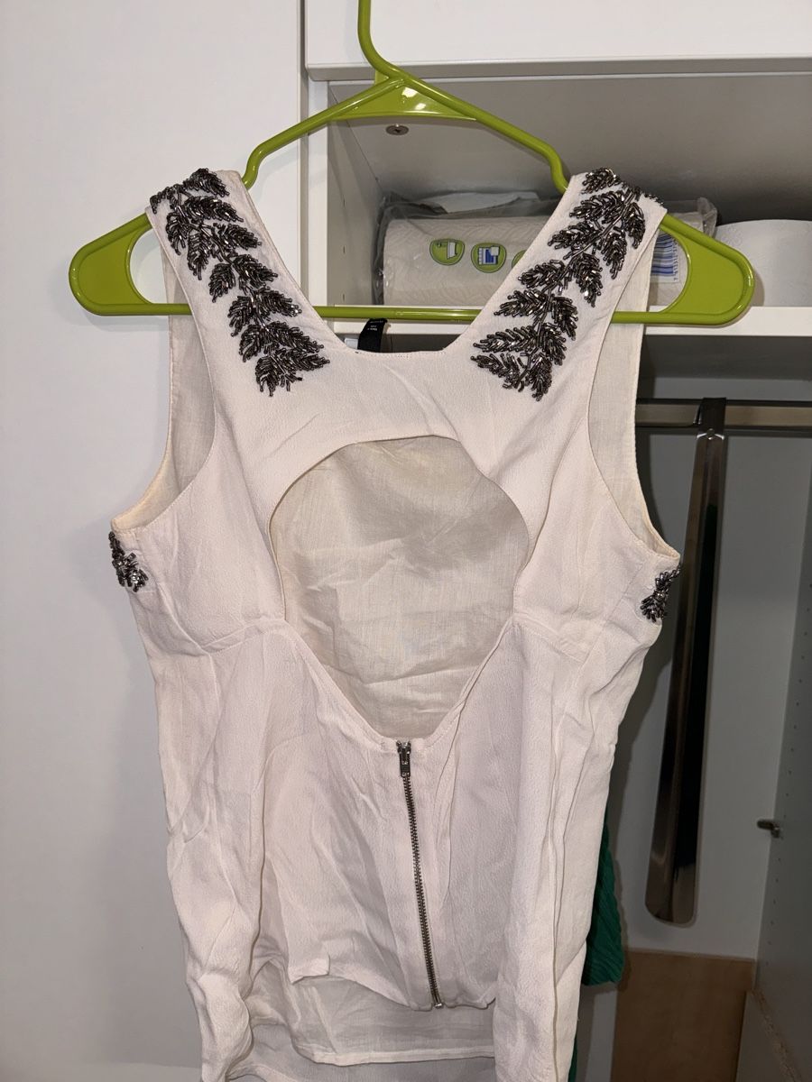 Tops: Top blanc à strass – Gebraucht aus Lausanne von reb_87rc 1