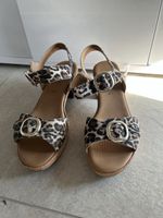 Sandalette Gabor Leo Print Absatz Grösse 6.5 guter Zustand