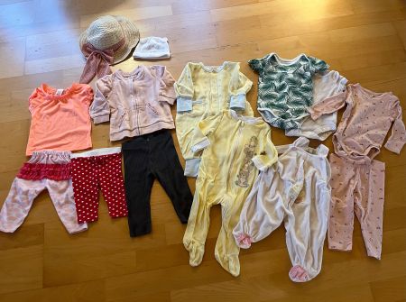 14-teiliges Babykleider-Set für Mädchen Grösse 62-68