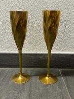 Vintage elegant brass Champagne Flutes set