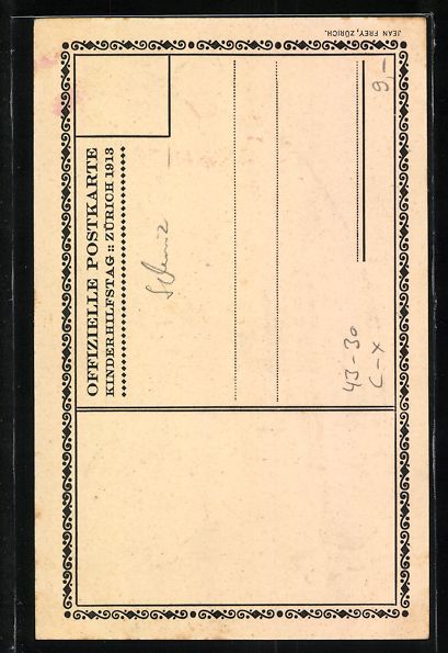 Cartoline postali: Zürich, Kinderhilfstag 1913 – Usato da Berlin venduto da bartko-reher 1