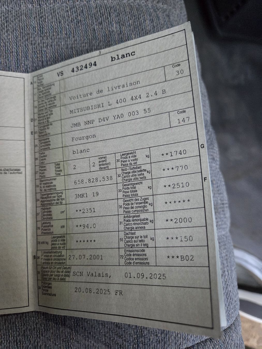 Mitsubishi Nutzfahrzeuge: Mitsubishi L400 – Gebraucht aus Mayens de chamoson von Fred1955 1