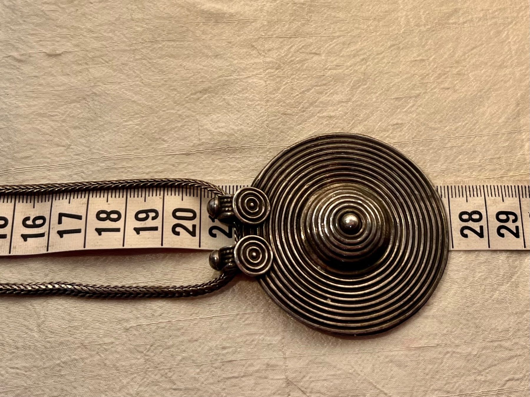 Catenine: Ancien collier, argent 800, Inde, pendentif et chaîne – Usato da Genève venduto da DELIRBEADS 8