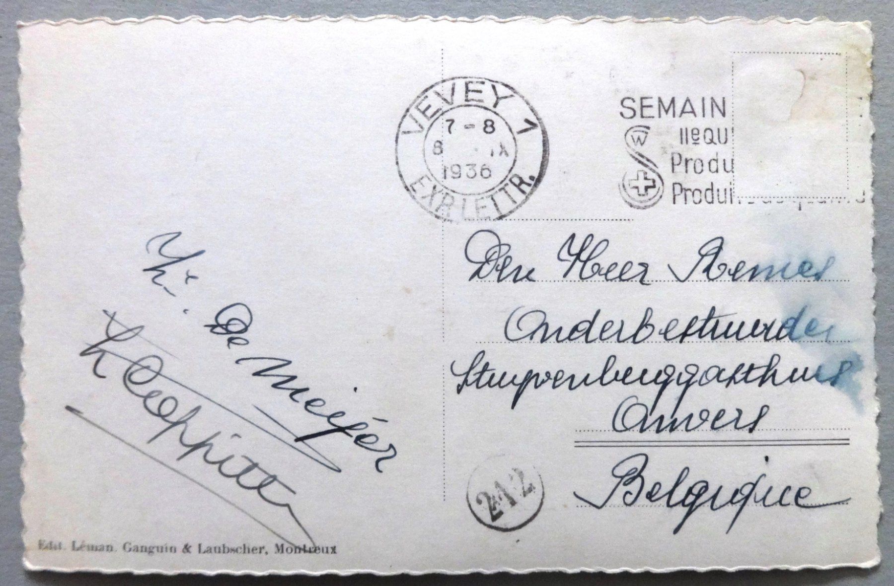 Cartes postales: Vevey - Vue générale – Défectueux à Fétigny par Billy2miny 1