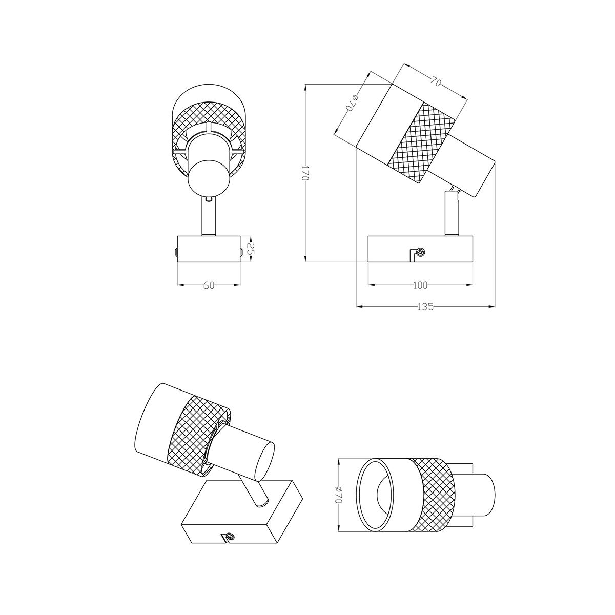 Lampade: Wandstrahler, 1 Spot, 14 cm Höhe – Nuovo (secondo la descrizione) da Kreuzlingen venduto da Smart-Light 6