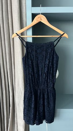Abercrombie lace navy jumpsuit S