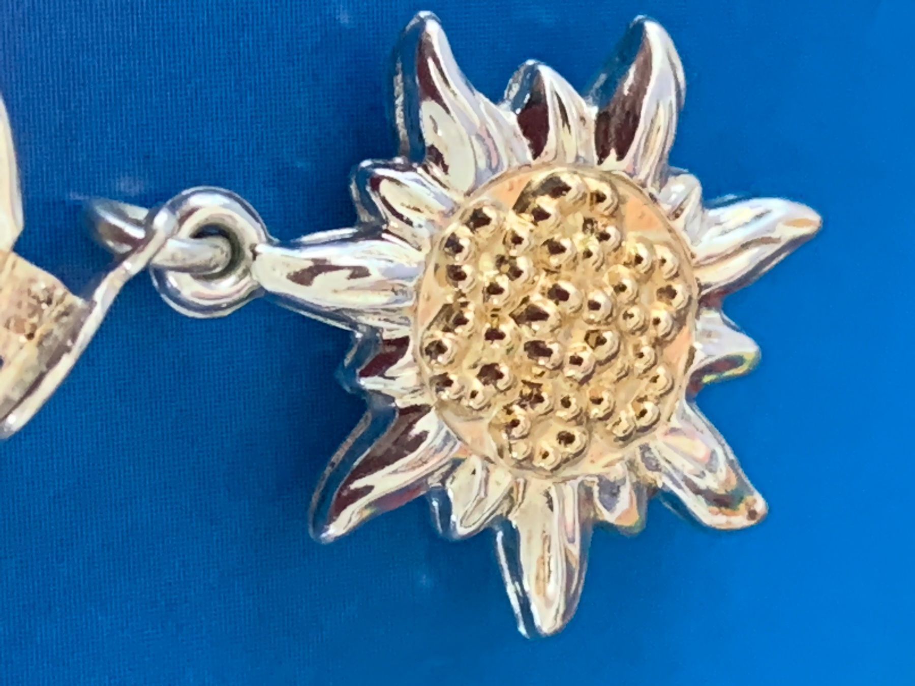 Orecchini pendenti & Orecchini a lobo: Ohrringe Silber/goldig EDELWEISS ! – Nuovo (secondo la descrizione) da Dittingen venduto da Bijoubelle 4