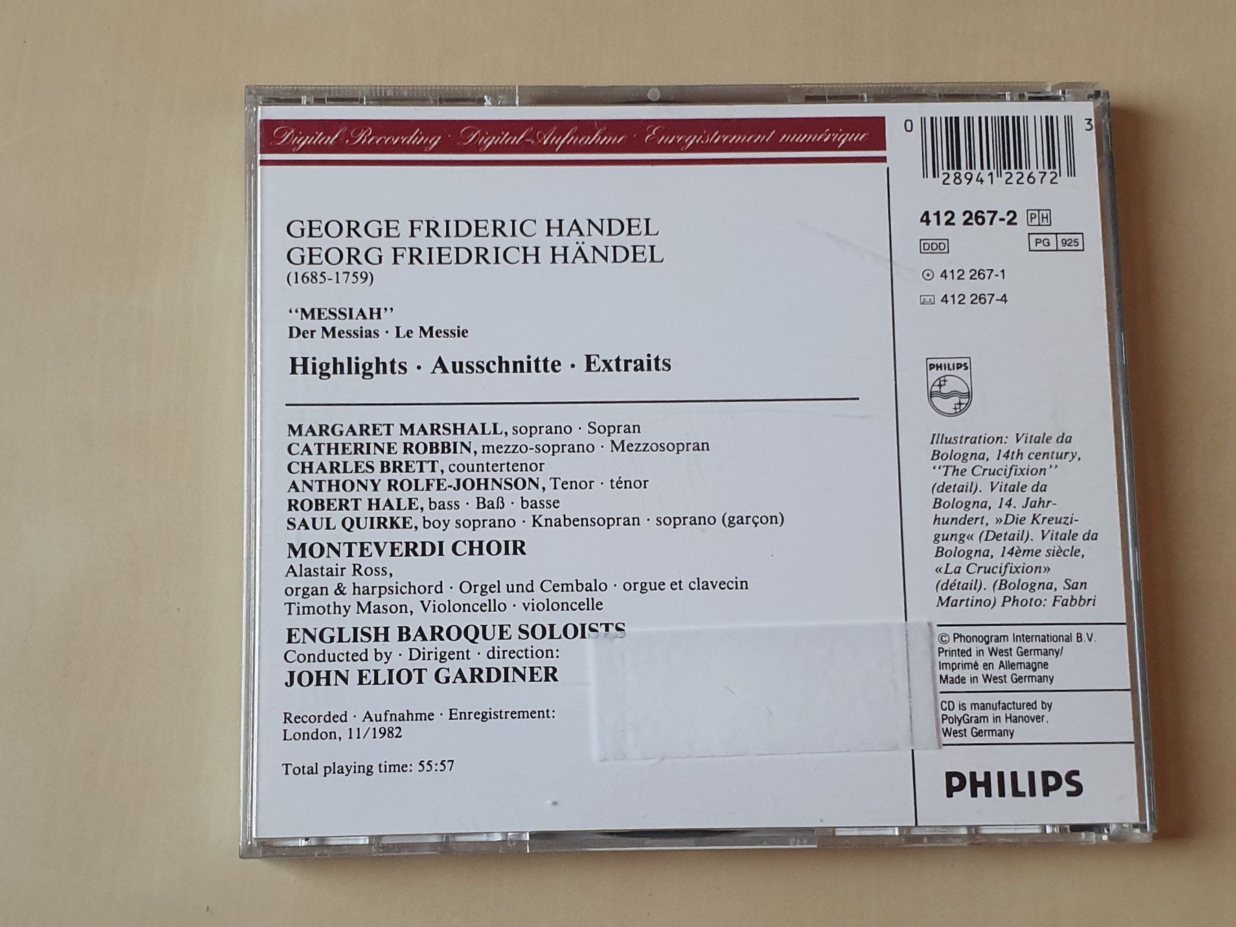 CD: Händel Messiah – Usato da Stansstad venduto da collectorsshop 1