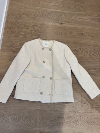 Ba&sh Cream tweed jacket size 3. Perfect for Autumn 50