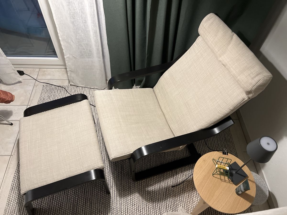 Ikea Sessel: IKEA POÄNG Sessel mit Hocker – Gebraucht aus Jona von lala410 1