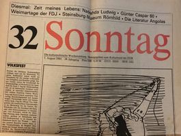 Sonntag, kulturpol. Wochenzeitung, Kulturbund der DDR 1984