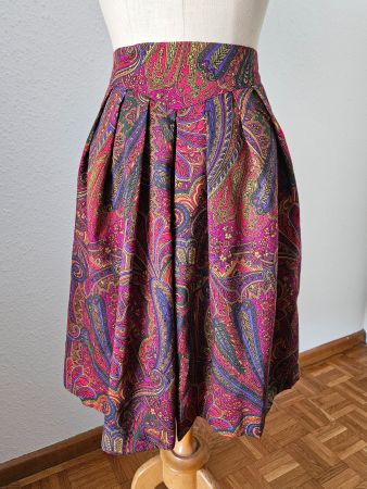 Jupe vintage à motifs cachemire