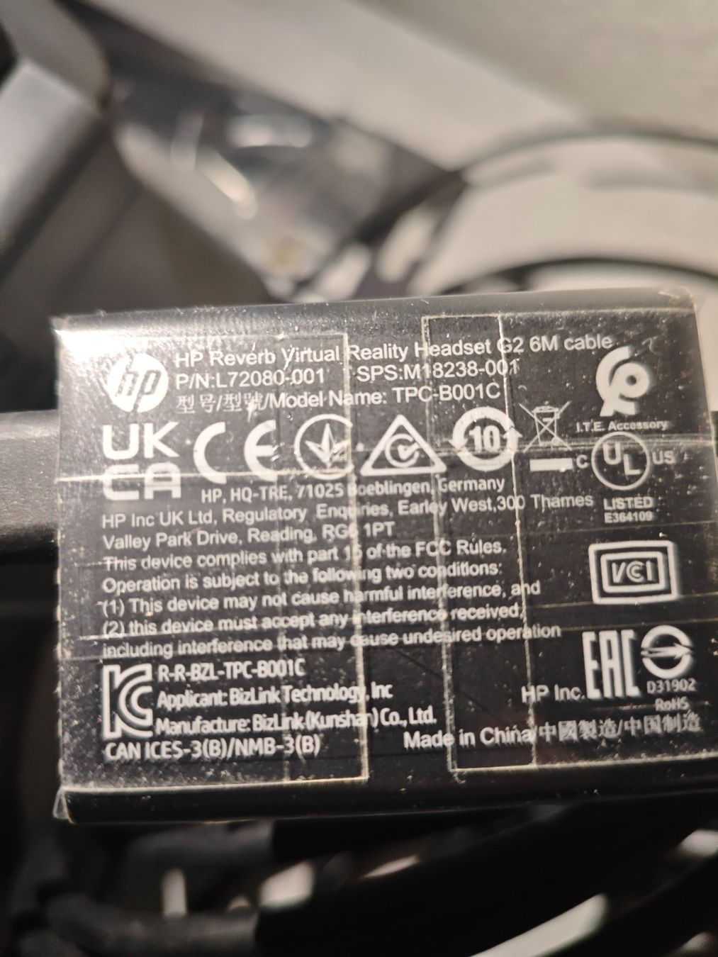 Hewlett Packard Casco VR: HP Reverb G2 inkl. 2 Motion-Controller – Usato da Dübendorf venduto da tho_v2cs 6