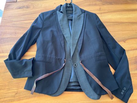 Maison Scotch & Soda Blazer + Gilet Gr. S/2 Schwarz/Grau