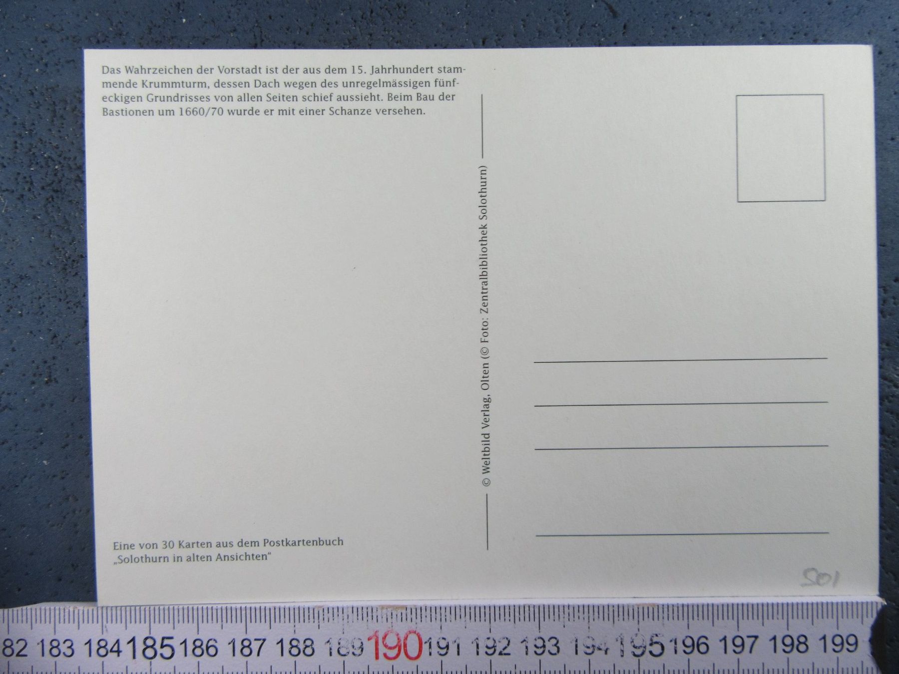 Cartoline postali: SOLOTHURN VORSTADT KRUMMTURM REPRO AK SO – Usato da Ettingen venduto da Hausi4711 1