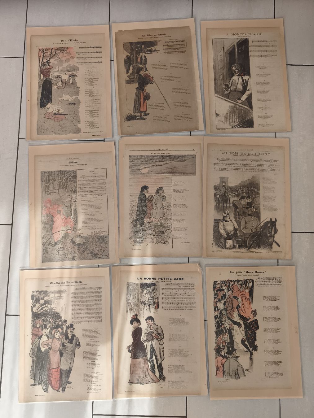 Incisioni: Lot 9 gravures d'époque  - Steinlen – Usato da Prilly venduto da jor_x27s