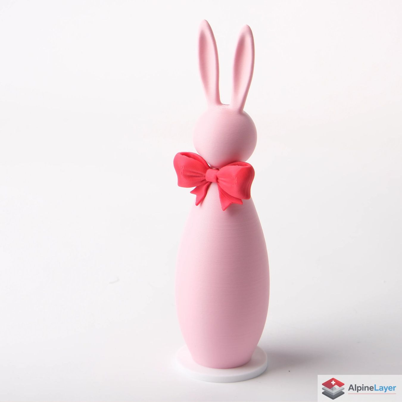 Figurines: Minimalist Easter Bunny Sculpture with Bow - 3D Printed – Neuf (Voir description) à Losone par AlpineLayer
