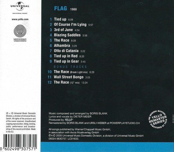 CD: Yello – Flag - Vergriffene Digipack! - a – Usato da Brittnau venduto da Zibu 1