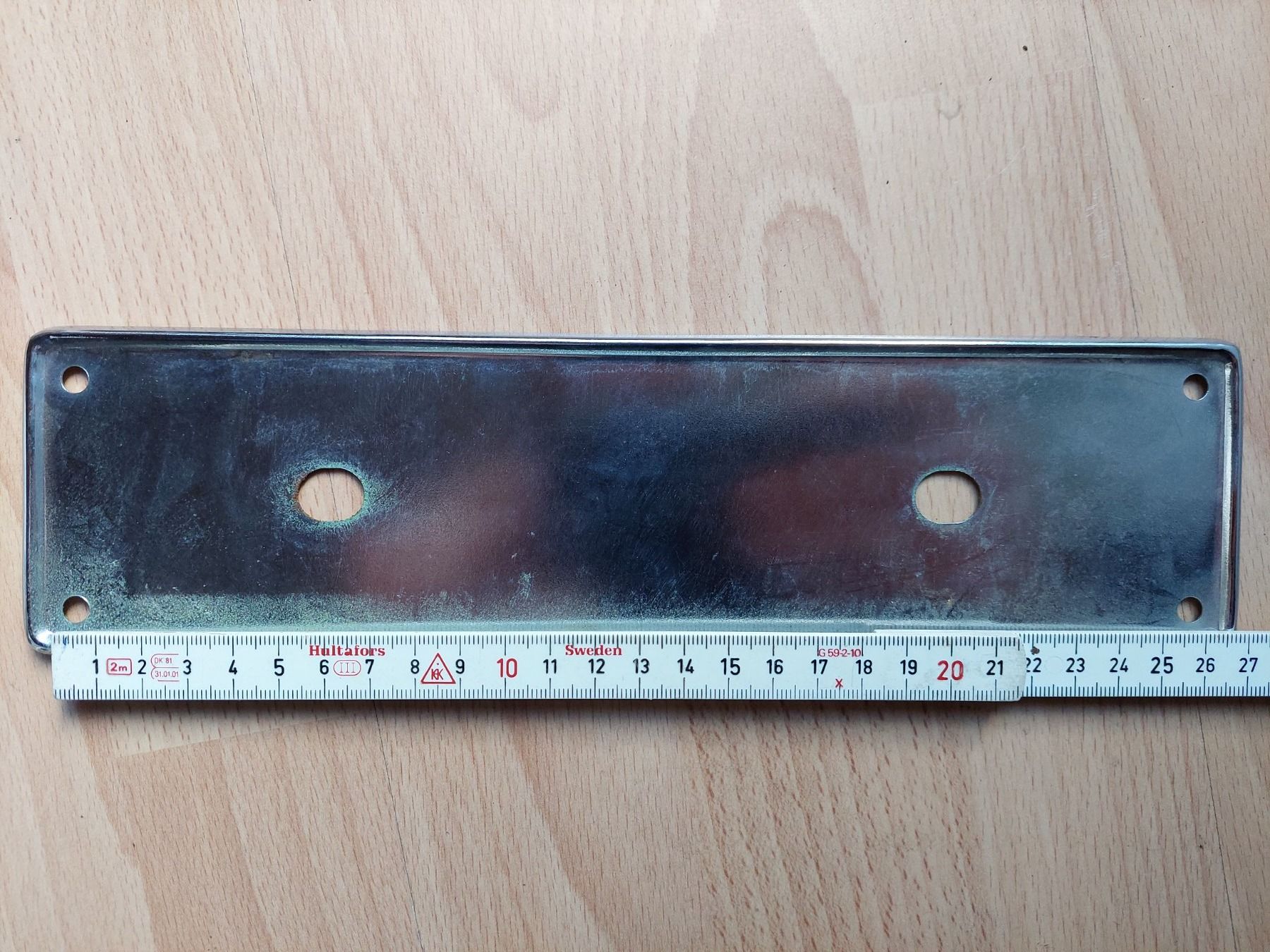 Accessori per altri veicoli: Verchromte Nummernschildhalterung Oldtimer – Usato da Zürich venduto da Mariaant 2