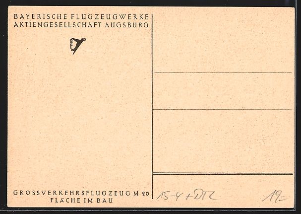 Foto & Poster: Augsburg, Bayerische Flugzeugwerke AG, G – Usato da Berlin venduto da bartko-reher 1
