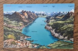 Panoramakarte Weesen, Walensee 