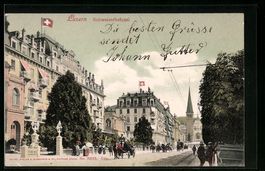 Luzern, Blick auf das Schweizerhofquai