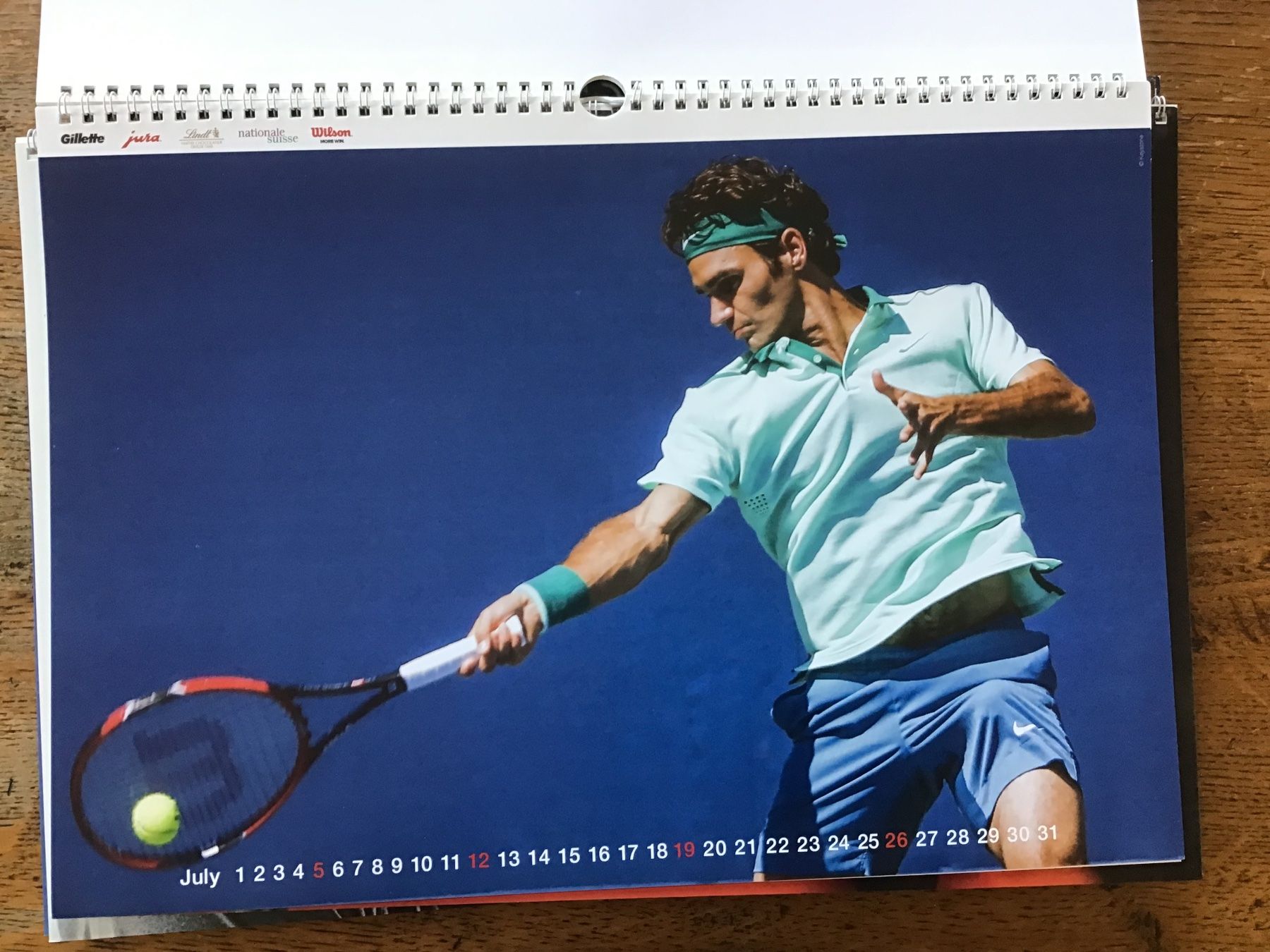 Calendari: Calendrier officiel Roger Federer 2015 – Usato da Fully venduto da Ruby97 3