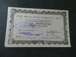 Philippinen 1942, 10 Centavos - Provinzausgabe