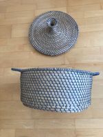Korb Obstkorb Schmuckkorb mit Henkel und Deckel Dm35 H 16 cm