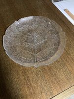 Glas Teller in Blattform - Salatteller Durchmesser 31cm 6stk