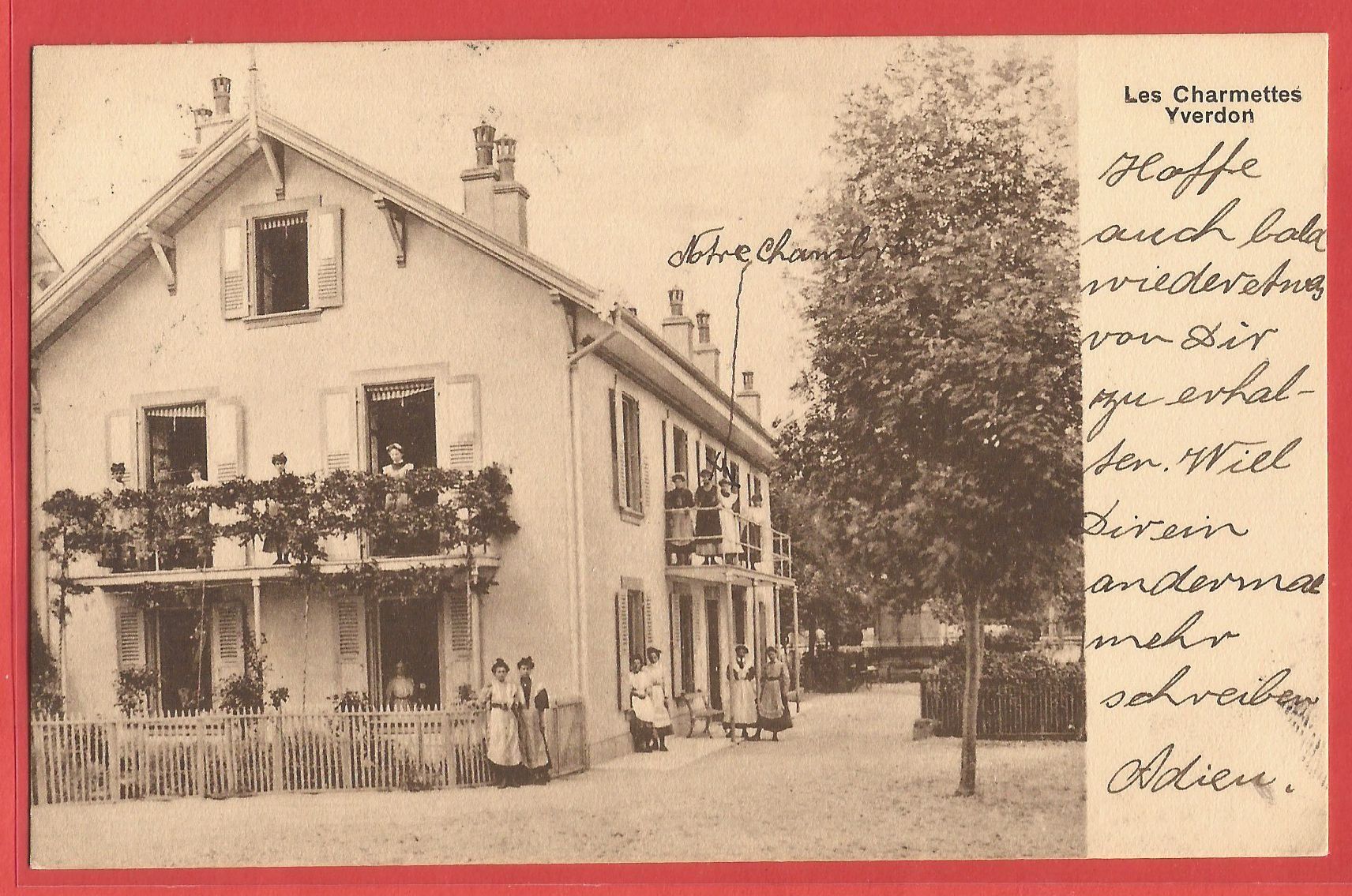 Cartoline postali: Yverdon - Les Charmettes - 1913 – Usato da Fislisbach venduto da Porano