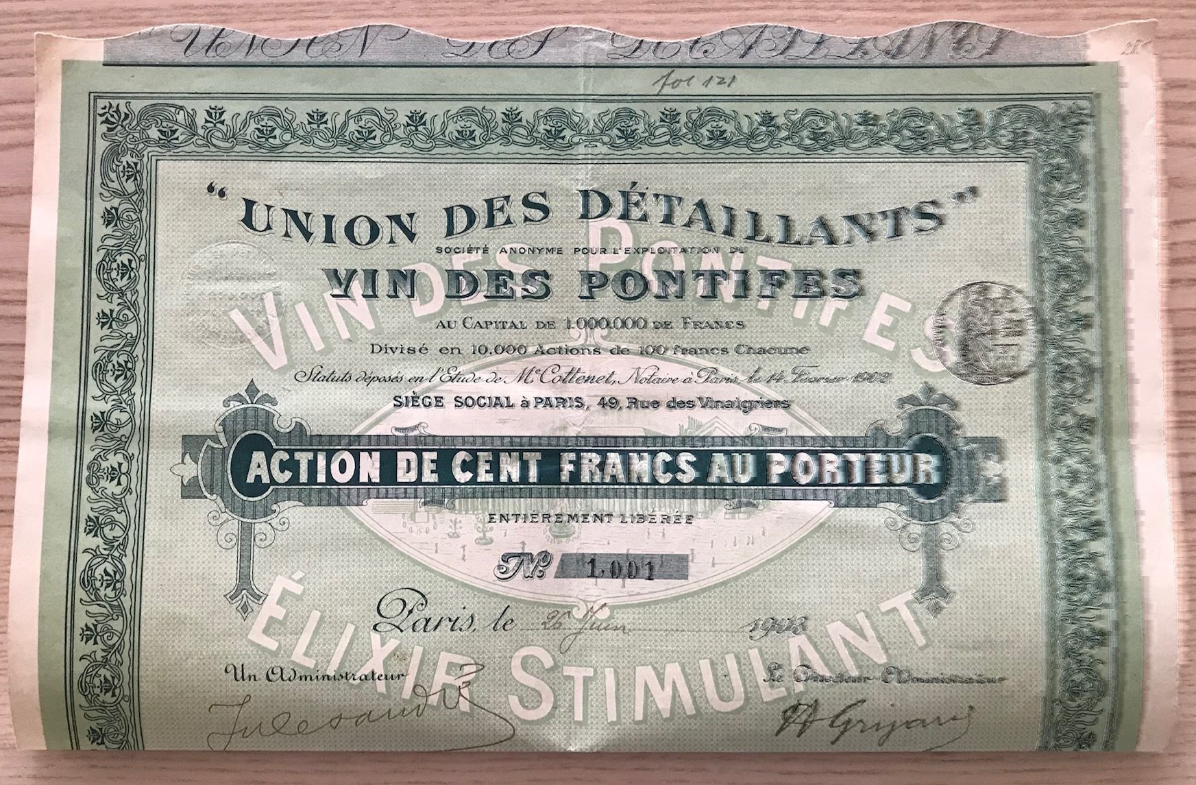 Cartoline postali: Vin De Pontifes Union Des Detaillants – Nuovo e nell'imballaggio originale da Rotkreuz venduto da Parcore