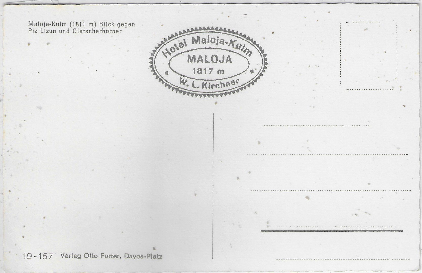 Cartes postales: Maloja-Kulm – D'occasion à Ettingen par Kartenplanet 1