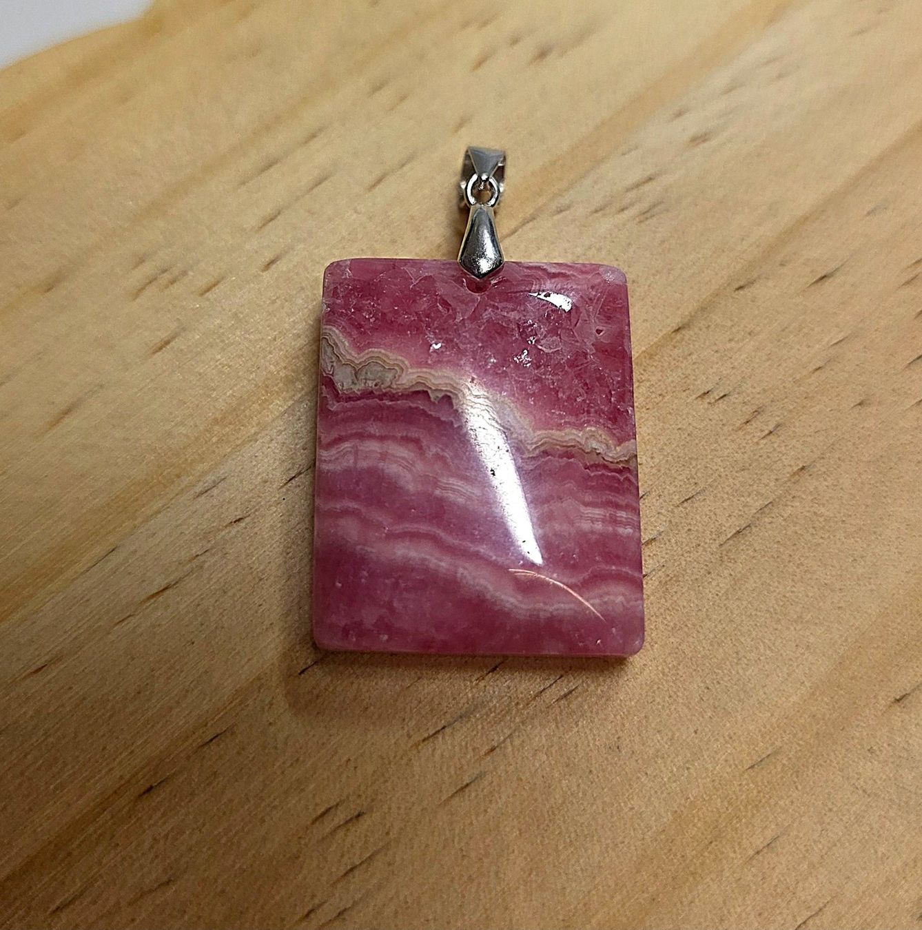 Minerali & Pietre curative: Rhodochrosit Anhänger mit Metallöse – Nuovo (secondo la descrizione) da Matzingen venduto da Shay_Crystalz