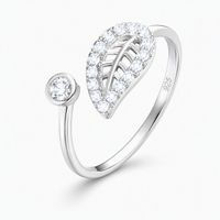 verstellbarer Ring Silber 925 Zirkonias Gr. 50-54 & 56-60