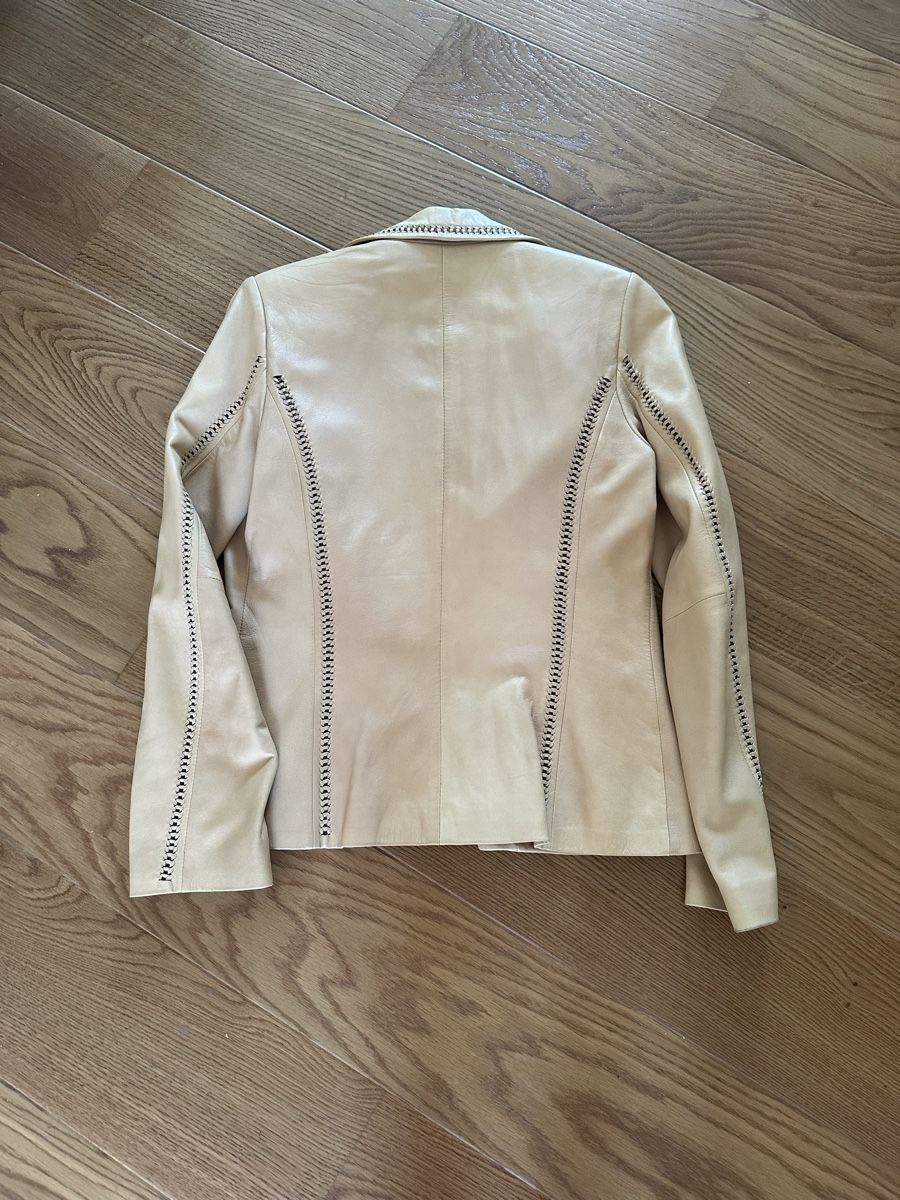 Mango Giacche: MNG Beige Leather Jacket - Size 36 - Excellent Condition – Nuovo (secondo la descrizione) da Männedorf venduto da primavera22 1