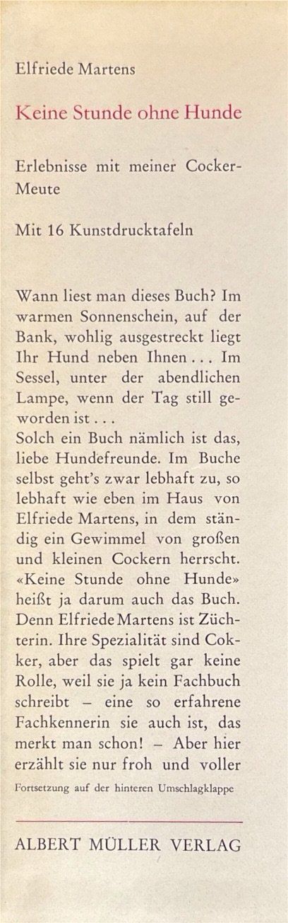 Libri: Keine Stunde ohne Hunde – Usato da Sarnen venduto da Livres 1