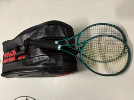 2× Wilson Blade 100 Tennisschläger inkl. Wilson Turniertasch