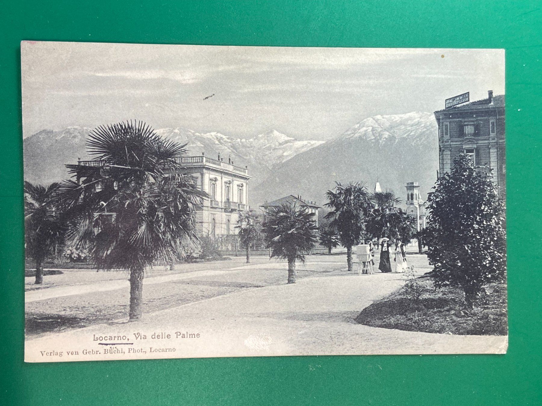 Cartoline postali: Locarno, Via delle Palme - belebt – Usato da Steg VS venduto da danwer74