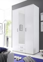 Kleiderschrank Schrank Drehtürenschrank 120cm weiss